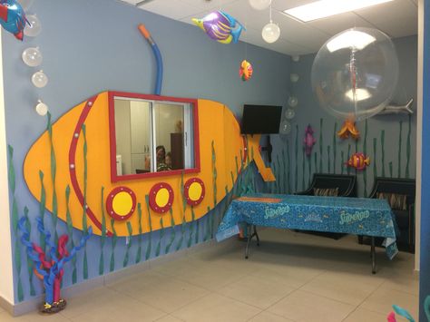 CIBC VBS submerged Ocean Theme Preschool Dramatic Play, Scuba Theme Vbs, Vbs 2024 Scuba, Scuba Vbs Crafts, Scuba Vbs 2024 Decorations, Under The Sea Vbs Decorations, Scuba Decorations, Scuba Vbs Decorations, Scuba Vbs 2024 Crafts