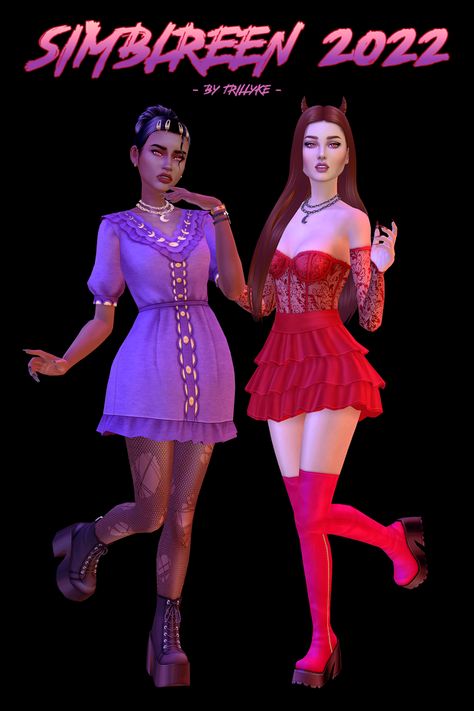 Simblreen 2022 Treats | Trillyke on Patreon Layered Ruffle Skirt, Lace Bustier Top, Sims 4 Mm Cc, Sims 4 Cc Folder, Sims 4 Dresses, Sims 4 Mm, Sims4 Clothes, Sims 4 Cc Packs, Sims 4 Collections