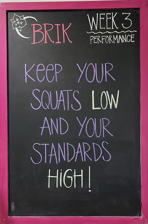 Club Pilates Chalkboard, Gym Whiteboard, Thanksgiving Chalkboard, Blackboard Ideas, Club Pilates, Weekly Quotes, Gym Wall, Workout Quotes, Gym Quote