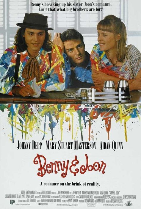 Benny And Joon, Oliver Platt, Mary Stuart Masterson, Aidan Quinn, Posters Minimalist, Young Johnny Depp, Johnny Depp Movies, Buster Keaton, Metro Goldwyn Mayer