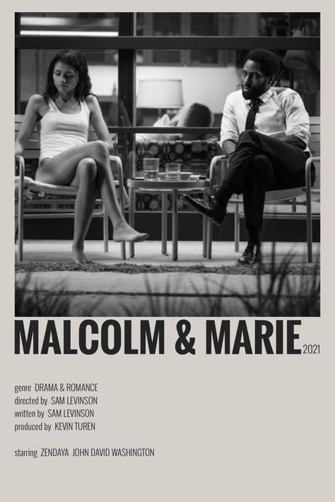 Malcom And Marie Poster, Malcolm And Marie Poster, Malcolm And Marie Quotes, Marie And Malcom, Malcolm Marie, Malcolm And Marie, Movie Character Posters, Netflix Movies To Watch, Great Movies To Watch