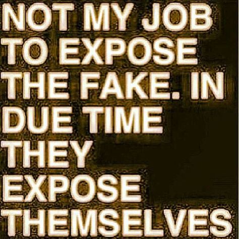 not my job to expose the fake. in due time they expose themselves. - so true, leopards don't change their spots! Not My Job, Fake People Quotes, Fake People, People Quotes, My Job, A Quote, True Words, The Words, Great Quotes