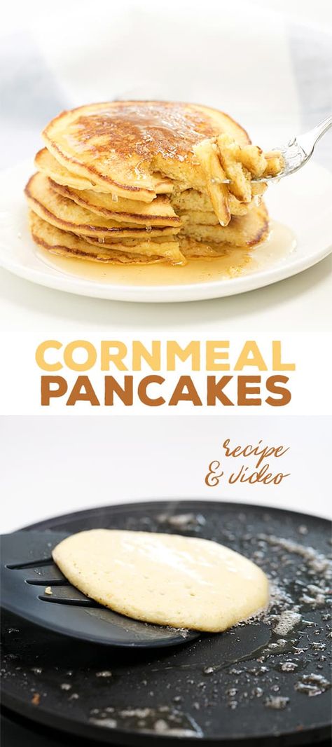 Gluten Free Cornmeal Pancakes, Breakfast Casserole With Eggs, Dinner Pancakes, Baking Savory, Breakfast Carbs, Cornmeal Recipes, Cornmeal Pancakes, Fodmap Breakfast, Pancakes For Dinner