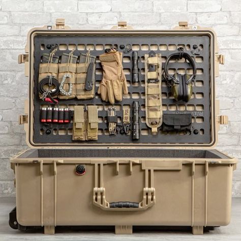 Tactical Gear Storage, Camping Gear Diy, Bug Out Gear, Gear Room, Molle Panel, Overland Gear, Pelican Case, Edc Tactical, Military Gear Tactical