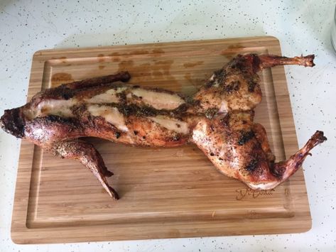 Whole Roasted Rabbit, Rabbit Recipe Baked, Whole Rabbit Recipes, Roasted Rabbit Recipe, Cooking Rabbit, Roasted Rabbit, Easy Rabbit Recipe, How To Cook Rabbit, Roast Rabbit