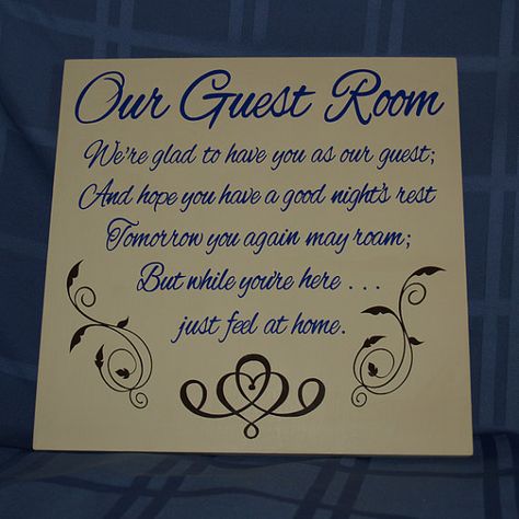 Our Guest Room Wood Plaque by CustomEtchingandTile on Etsy Welcome Guests Quotes, Guess Room, Guest Ideas, Guest Room Essentials, Room Checklist, Rooms Decor, Guest Bedroom Decor, Guest Room Decor, Air B And B