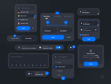 Ace Design, Ui Design Dashboard, Gfx Design, App Interface Design, Ui Components, Ui Design Website, Mobile Ui Design, Learning Graphic Design, Dark Mode