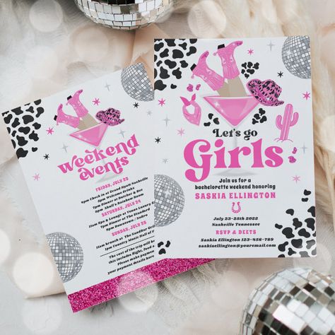 Nashville Bachelorette Rodeo Weekend Itinerary Invitation Nashty Bachelorette, Brides Last Ride, Nashville Bachelorette Weekend, Bachelorette Card, Itinerary Invitation, Bachelorette Weekend Itinerary, Bachelorette Weekend Invitations, Bachelorette Itinerary, Cowgirl Bachelorette