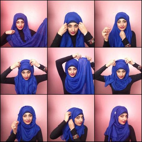 Easy & Fashionable Hijab styles for girls Tutorial Hijab Wisuda, Tutorial Hijab Pesta, Easy Hijab Style, Hijab Stile, Fashion Essay, How To Wear Hijab, Quran Mp3, Tutorial Hijab Pashmina, Head Scarfs