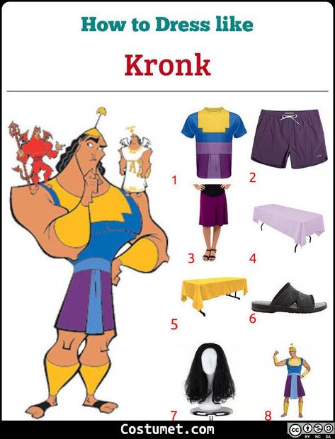 Yama And Kronk Costume, Ezma And Krunk Costume, Ezma And Kronk Costume, Kronk Costume Diy, Esma And Kronk Costume, Kronk And Yzma Costume, Emperors New Groove Costume, Male Cosplay Ideas, Kronk Costume