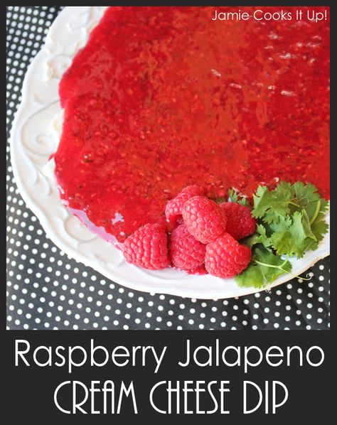 Raspberry Jalapeno Cream Cheese Dip Cranberry Cream Cheese Dip, Jalapeno Cream Cheese Dip, Jalapeno Cream Cheese, Cream Cheese Dip, Cream Dip, Cranberry Cream Cheese, Cream Cheese Dips, Food And Recipes, Green Onion