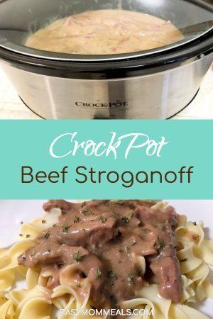 This delicious easy beef stroganoff recipe is the perfect dinner meal idea. Made with beef, cream of mushroom soup, and sour cream it's a delicious recipe for your slow cooker and family friendly. #crockpot #slowcooker #beefstroganoff Mushroom Soup Crockpot, Beef Cream Of Mushroom, Crock Pot Stroganoff, Beef Mushroom Stroganoff, Easy Beef Stroganoff, Beef Stroganoff Crockpot, Crock Pot Beef, Beef Stroganoff Recipe, Beef Stroganoff Easy