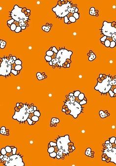 HELLO KITTY Fall Hello Kitty Wallpaper Laptop, Hello Kitty Wallpaper Orange, Orange Hello Kitty, Drawn Faces, Pink Wallpaper Hello Kitty, Roblox Clothing, Hello Kitty Themes, Hello Kit, Hello Kitty Backgrounds