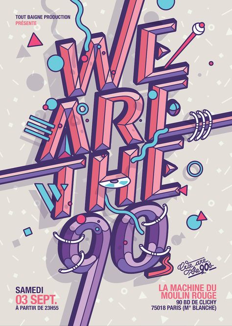 Carteles Creativos, Tipos Carteles, Ejemplos Carteles - 15+ New Creative Poster Ideas, Examples & Templates // We are the 90’s Vivid Poster Example Creative Poster Ideas, Poster Tipografi, Poster Design Ideas, Posters Conception Graphique, Inspiration Typographie, Typographie Inspiration, 90s Design, Graphisches Design, 타이포그래피 포스터 디자인