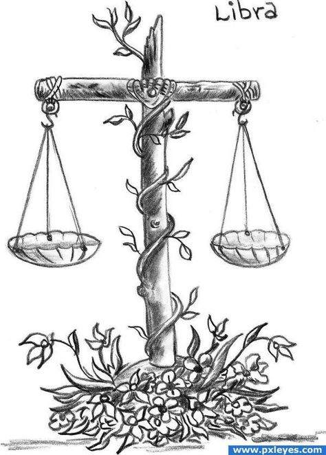 Cool idea for tattoo and awesome scales drawing Libra Sign Drawing, Sign Drawing Ideas, Scales Drawing, Idea For Tattoo, Libra Scale Tattoo, Libra Tattoos, Libra Zodiac Tattoos, Tarot Numerology, Justice Tattoo