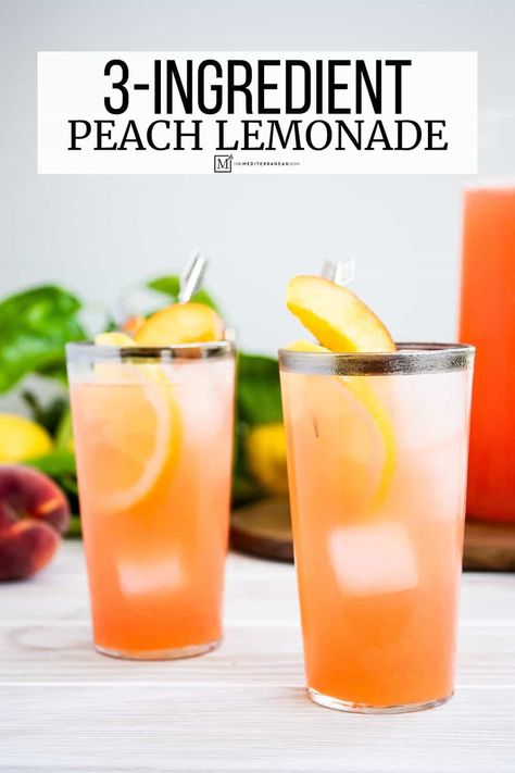 Kid Friendly Drinks, Sparkling Lemonade, Peach Baby Shower, Peach Lemonade, Refreshing Summer Drinks, Lemonade Recipes, Summer Drink, Punch Recipes, Drink Recipe