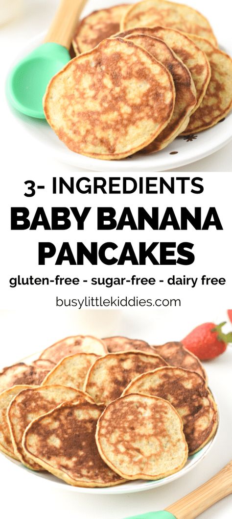 Baby Banana Pancakes, Pancakes For Babies, Banana Pancakes For Baby, Dairy Free Baby, Introducing Solid, Weaning Foods, Baby Breakfast, Baby Pancakes, Body Inflammation