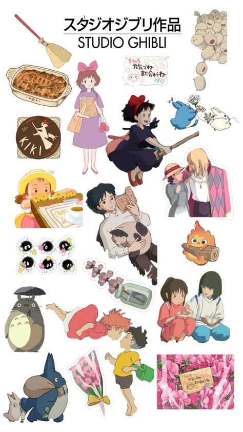 #studioghibli #sticker #kiki #howl Ghibli Stickers, Japanese Animated Movies, Anime Printables, Scrapbook Stickers Printable, Stickers Printable, Ghibli Movies, Japanese Animation, Anime Stickers, Miyazaki