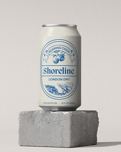 Shoreline's Timeless Sun-Drenched Aesthetic | Dieline - Design, Branding & Packaging Inspiration Packaging System, Cider Making, Pen Illustration, Timeless Brand, Coastal Lifestyle, Dirty Martini, Branding Packaging, British Isles, Packaging Design Inspiration