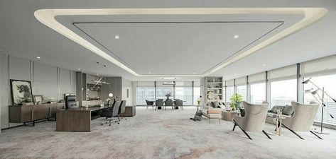 Ceo Office Design, Luxury Office Interior, Bureau D'art, Executive Office Design, Ceo Office, تصميم داخلي فاخر, Office Interior Design Modern, Modern Office Interiors, His Queen