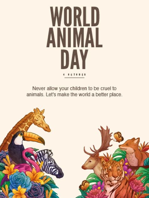 World Animal Welfare Day Poster, World Rabies Day, World Animal Day, Labels Printables, Animal Day, Web Development Agency, Birthday Reminder, Labels Printables Free, Printables Free