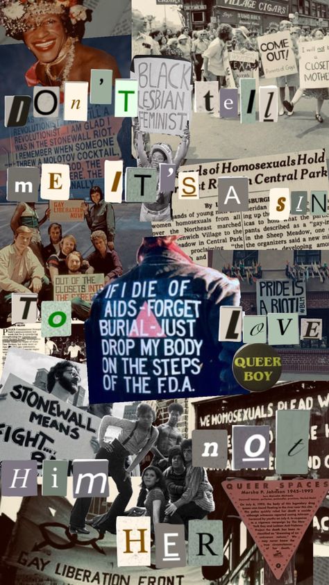 #stonewall #lgbtq #wallpaper Lgbtq Collage, Lgbtq Wallpaper, Sylvia Rivera, Stonewall Riots, G Man, Create Collage, Central Park, Creative Play, When Someone