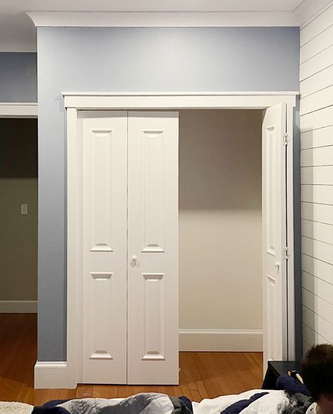 Closet Trimmed with S4S Craftsman - WindsorONE Trim Around Closet Doors, S4s Craftsman Trim, Craftsman Ceiling Trim, Ceiling Trim Ideas, Craftsman Molding, Craftsman Window, Craftsman Ceiling, Craftsman Window Trim, Elizabeth House