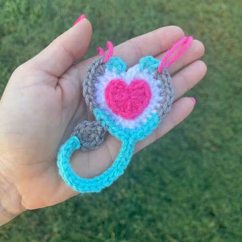 Crochet Stethoscope Heart Pattern, Amigurumi Nurse Crochet PDF, Doctor Nurse Crochet, Health Workers, Medical Nurse Crochet Pattern Digital - Etsy Doctor Crochet Pattern Free, Crochet Badge Reel, Nurse Crochet, Crochet Stethoscope, Disney Crochet, Stethoscope Heart, Health Workers, Medical Nurse, Crochet Inspo