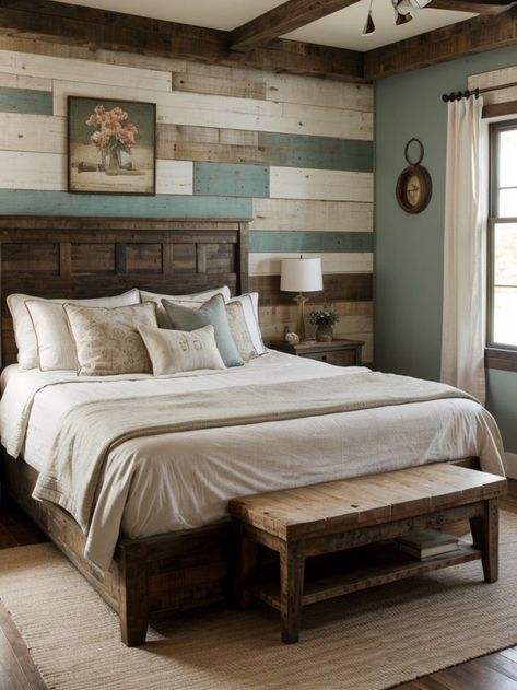 Transform your bedroom with an eye-catching accent wall using materials like reclaimed wood planks or removable wallpaper. Combine it with vintage-inspired decor elements like a distressed dresser and vintage art prints for a charming and personalized touch. Diy Accent Wall Ideas, Wood Accent Wall Bedroom, Distressed Dresser, Accent Wall Ideas, Diy Accent Wall, Wood Accent Wall, Vintage Inspired Decor, Accent Wall Bedroom, Decor Elements