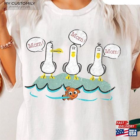 Disney Pixar Funny Finding Nemo Mother's Day Seagulls Mom Shirt Magic Kingdom Wdw Unisex T-Shirt Family Birthday Gift Check more at https://mycustomily.com/product/disney-pixar-funny-finding-nemo-mother-s-day-seagulls-mom-shirt-magic-kingdom-wdw-unisex-t-shirt-family-birthday-gift/ Family Birthday, Finding Nemo, Family Birthdays, Magic Kingdom, Mom Shirt, Family Shirts, Mom Shirts, Disney Pixar, Mother’s Day