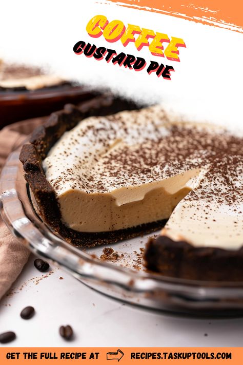 Indulge in the rich and creamy world of Coffee Custard Pie, where the deep flavors of freshly brewed coffee blend perfectly with a velvety custard filling. Perfect for dessert lovers and coffee enthusiasts, this decadent pie offers a delightful twist on traditional custard recipes. Whether you're planning a cozy afternoon treat or a dinner party dessert, this pie is sure to impress with its luxurious taste and smooth texture. Discover step-by-step instructions and baking tips to create this irresistible pie that could become your new Coffee Custard Pie, Coffee Cream Pie, Coffee Pie Recipes, Best Custard Pie Recipe, Coffee Custard, Coffee Pie, Dinner Party Dessert, Unique Pies, Cozy Afternoon