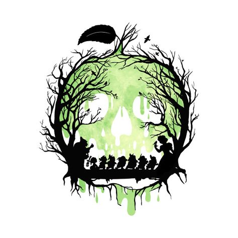 Check out this awesome 'poison+apple' design on @TeePublic! Snow White Poison Apple Tattoo, Dark Disney Drawings, Disney Villain Tattoo Sleeve, Snow White Tattoo Ideas, Poison Apple Tattoo, Gothic Disney, Dark Disney Art, Apple Sticker, Apple Tattoo