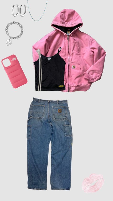 PINK FITSPO #outfitinspo #fashion #pink #pinkaesthetic #preppy #taylornation #carhartt #pretty #girlboss Carhartt Outfit, Pink Carhartt, Pink Aesthetic, Fashion Inspo, Polyvore, Outfit Inspo, Pink