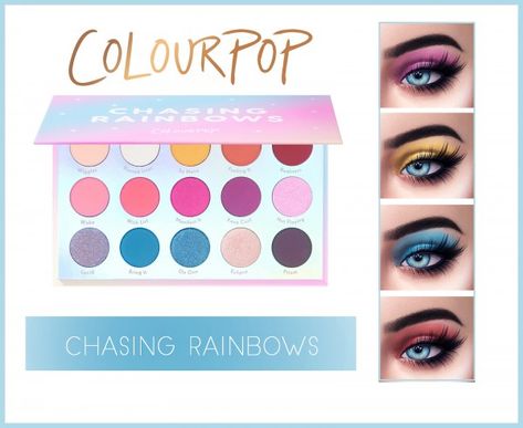 Sims 4 Makeup, Makeup Shopping List, Cc Clothing, Rainbow Eyeshadow, Chasing Rainbows, Makeup Cc, The Sims 4 Pc, Rainbow Palette, Sims 4 Mm Cc