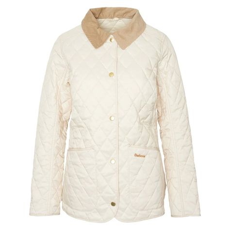 Barbour Annandale Women's Quilted Jacket | Calico⁠ Barbour's Annandale is a contemporary women's quilted jacket with a feminine silhouette. Features include two hand pockets, a small internal zipped pocket and an embroidered logo on the pocket flap. A sit-down corduroy collar and diamond-quilted outer create the signature Barbour look.⁠ ⁠ Features:⁠ Two external hand pockets.⁠ One internal zipped pocket.⁠ Barbour branded press studs.⁠ Barbour embroidered logo to the pocket flap.⁠ ⁠ Material:⁠... Barbour Annandale, Waxed Cotton Jacket, Womens Quilted Jacket, Button Up Jacket, Diamond Quilt, Snow Suit, Cotton Jacket, Fitness Lifestyle, Waxed Cotton