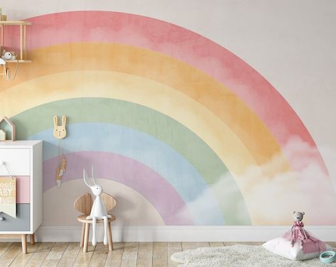 Rainbow Decals for Kura Bed, Pastel Red and Purple Rainbow Wall Sticker, Also Suitable for Wall, Adhesive, Peel and Stick FUNLIFE - Etsy Netherlands Kura Bed, Trifold Mirror, Dressing Table Vanity, Purple Rainbow, Pastel Red, Watercolor Rainbow, Rainbow Wallpaper, Painted Dresser, Rainbow Wall