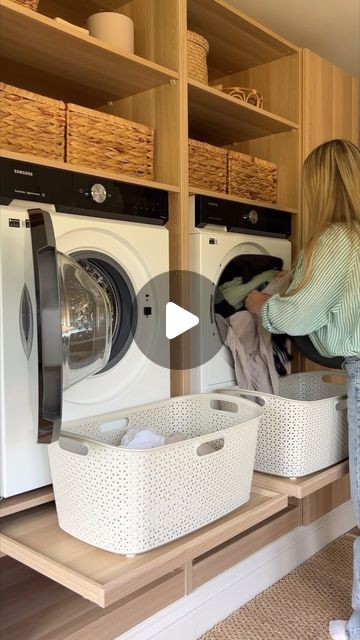 Kerry Kellett on Instagram: "Laundry unit, cost breakdown   Here’s a full breakdown of what we bought and spent to create our utility unit (appliances not included) •CLS TIMBER FOR THE BASE £17.50  •IKEA PAX UNITS INCLUDING: SHELVING, PULL OUT TRAYS & DOOR £392.00  •SPRUCE PINE BATTENS  & STEEL RODS  £32.40  •KINGSPAN DOWN THE SIDES OF THE APPLIANCES  £15.00  •VENEER EDGING £11.49  •OAK MDF PANEL  £65.00  TOTAL COST £533.39  accessories optional 😉   #utility #utilityroom #utilityroomdecor #pax #paxhacks #ikea #ikeahack #ikeahome #laundry #laundryroom #laundryday #laundryroomdecor #laundryhacks" Ikea Utility Room, Laundry Unit, Ikea Laundry, Ikea Pantry, Ikea Laundry Room, Ikea Pax Hack, Mudroom Bench Plans, Diy Mudroom Bench, Mdf Panel