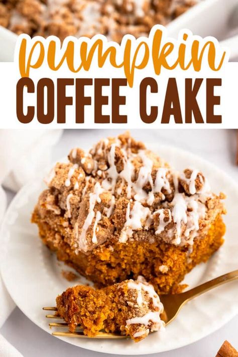 Best Pumpkin Coffee Cake, Classic Turkey Recipe, Pumpkin Coffee Cake Recipes, Pumpkin Banana Muffins, Pumpkin Coffee Cake, Pumpkin Muffins Easy, Dump Cake Pumpkin, Pumpkin Coffee Cakes, Pumpkin Pie Mix