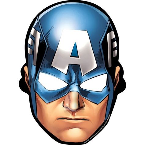 Captain America Mask, Papercraft Minecraft Skin, Marvel Masks, Marvel Hats, Spiderman Mask, Avengers Captain America, Superhero Kids, Party Masks, Card Party