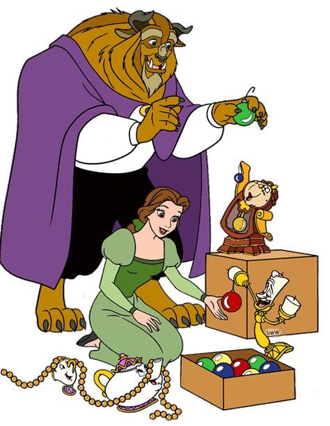 Beauty and the Beast Christmas Clipart - Disney Clipart Galore Christmas Svg Free, Disney Merry Christmas, Pocahontas Disney, Mrs Potts, Disney Clipart, Belle And Beast, Christmas Clip Art, Free Svg Files For Cricut, Christmas Yard Art