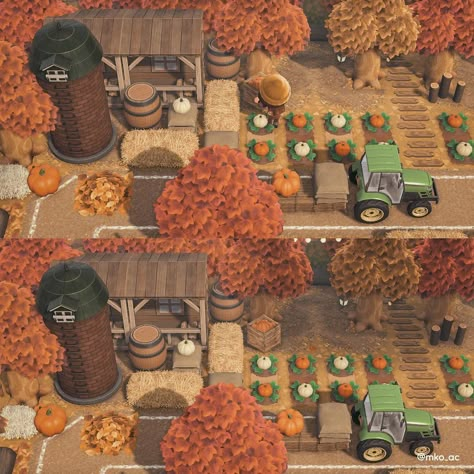 _ Farm 🚜 DA-1627-6744-8683 Check out my partners @thehexgames @shisuicrossing @yuki_animalcrossing… | Instagram Acnh Fall Festival, Farm Core Animal Crossing, Acnh Thanksgiving Designs, Acnh Citycore Island, Animal Crossing Halloween Island, Acnh Orchard, Acnh Halloween Island, House Animal Crossing, Fall Animal Crossing