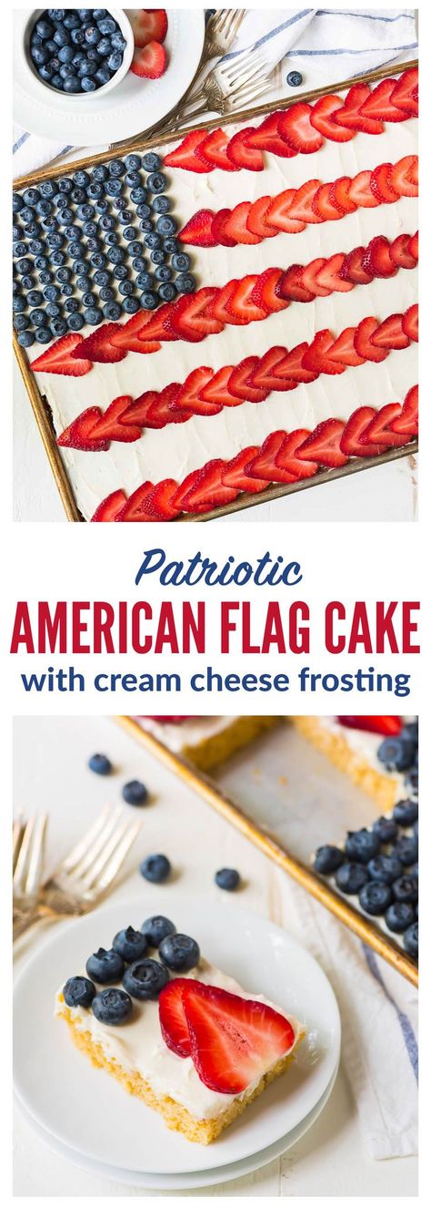 Yellow Sheet Cake, Greek Yogurt Cream Cheese, Yogurt Cream Cheese, American Flag Cake, Coconut Dessert, Flag Cake, Patriotic Desserts, 4th Of July Cake, 4th Of July Desserts