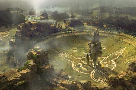 Dump of my favorite fantasy world pictures - fantasy post - Imgur Heroic Fantasy, Landscape Concept, Fantasy City, Fantasy Setting, Fantasy Places, Matte Painting, Landscape Scenery, A Castle, Fantasy Art Landscapes