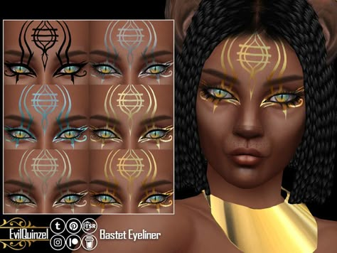 Sims 4 Cc Egyptian Makeup, Tribe Tatoos, Ts4 Egyptian Cc, The Sims 4 Egyptian Cc, Sims 4 Cc Egyptian Clothes, Sims 4 Cc Egyptian, Sims 4 Egypt, Egyptian Makeup Goddesses, Sims 4 Goddess Cc