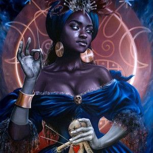 Voodoo Queen, Voodoo Art, Orishas Yoruba, Spell Casting, Fantasy Horror, Spell Cast, Black Comics, Black Goddess, Black Witch