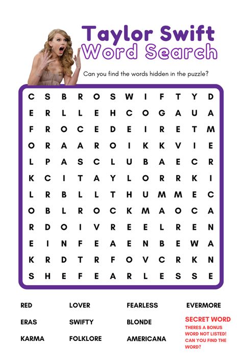 Taylor Swift Word Search, Taylor Swift Quiz, Taylor Swift Bracelets, Taylor Swift Games, Taylor Swift Cake, Taylor Swift Book, Taylor Swift Jokes, Taylor Swift Birthday Party Ideas, Music Bracelet