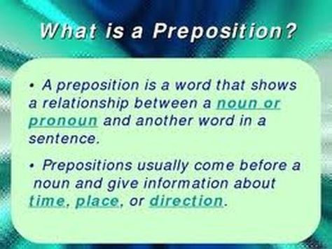 Preposition Definition For Kids, Prepositions Definition, What Is A Preposition, Preposition Worksheets, Modal Verbs, English Prepositions, Prepositional Phrases, Grammar Tips, English Writing Skills