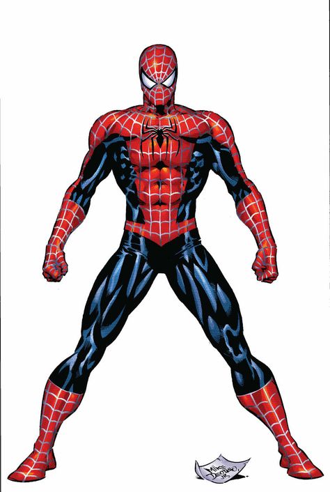 #Spiderman #Fan #Art. (Spider-Man Standing Pose) By: Mike Deodato, Jr. (THE * 5 * STAR * AWARD * OF * ÅWESOMENESS!!!™) [THANK U 4 PINNING!!] Spider Man Standing, Spiderman Sam Raimi, Raimi Spiderman, Spider Man Trilogy, Mike Deodato, Sam Raimi, Standing Pose, Spectacular Spider Man, Spiderman Artwork