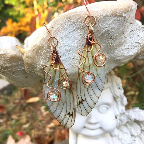 Fairy Wing Earrings, Sparkly Butterfly, Grunge Earrings, Fairy Earrings, Butterfly Wing Earrings, Fairy Aesthetic, Fairy Jewelry, Dragonfly Earrings, Magical Jewelry