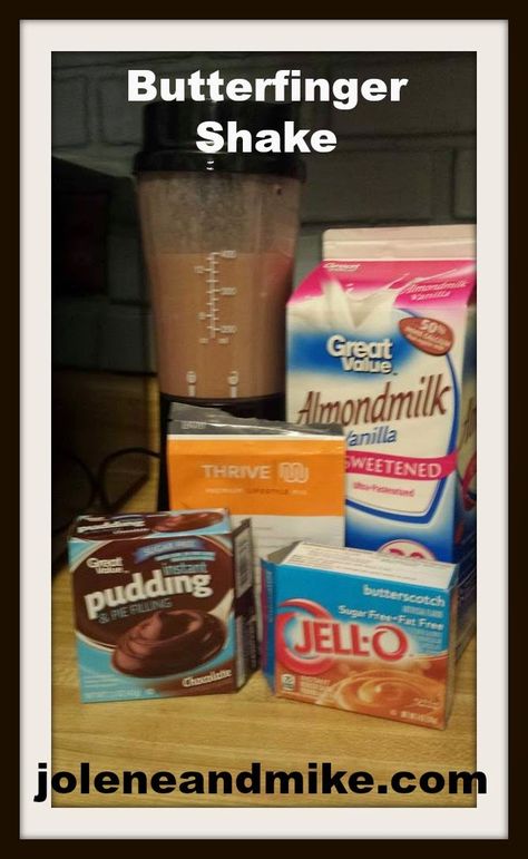 Butterfinger Thrive Shake!!      Absolutly amazing!!!      This taste exactly like  a Butterfinger Blizzard from DQ, but even better becaus... Butterfinger Shake, Thrive Shake Recipes, Thrive Diet, Shake Ideas, Thrive Promoter, Thrive Recipes, Breakfast Shakes, Protein Shake Smoothie, Meal Prep Snacks